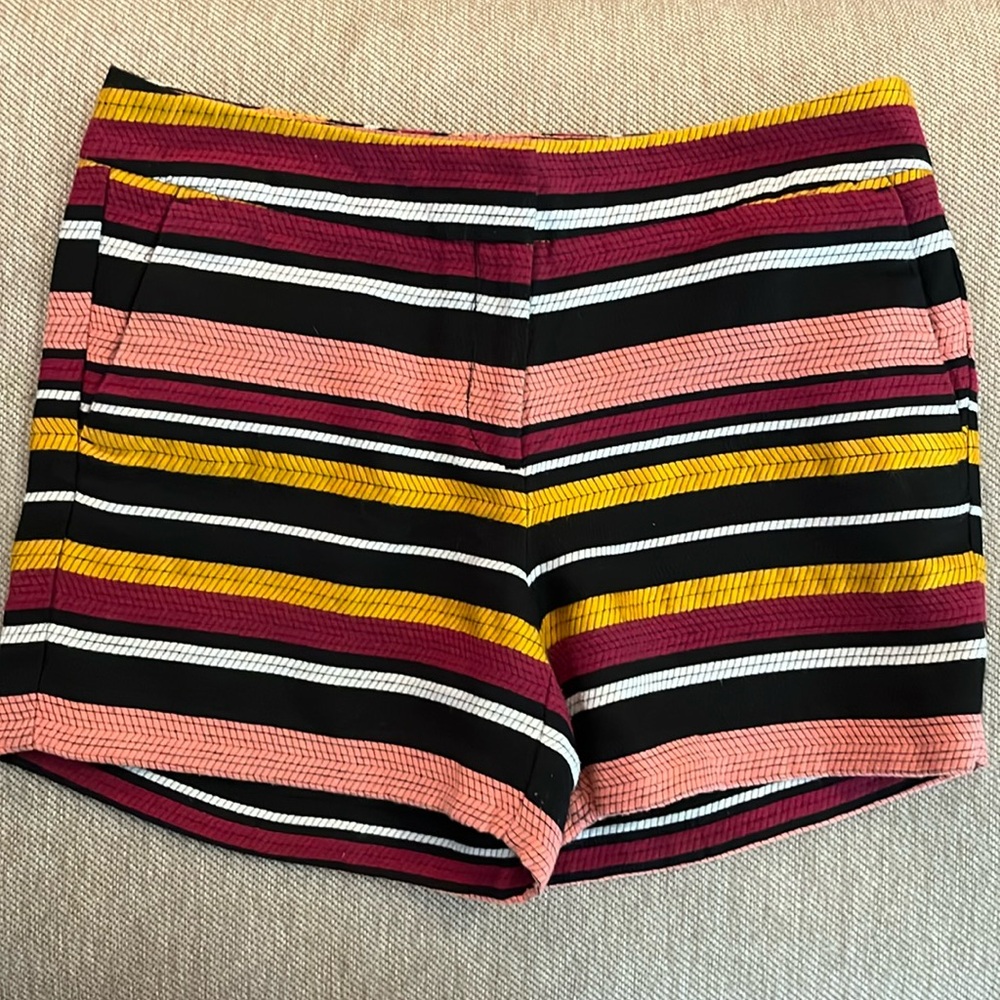 woven striped shorts